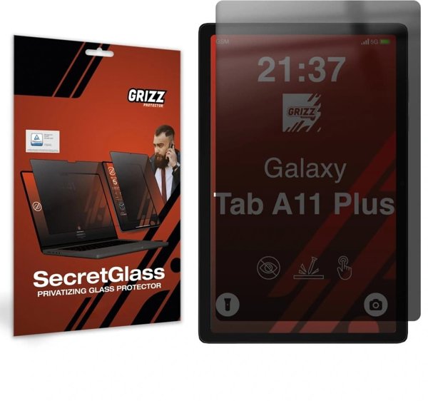 Matowe szklo prywatyzujace GrizzGlass SecretGlass do Samsung Galaxy Tab A11 Plus