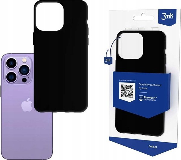 Θήκη 3MK Matt Case για Apple iPhone 14 Pro, Μαύρη, Ανθεκτική Προστασία