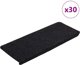 Maty na schody samoprzylepne 30 szt. Czarne 65x24,5x3,5 cm