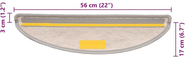 Maty na schody samoprzylepne Sisal-Look 30 szt. 56x17x3 cm Lumarko! Lumarko!
