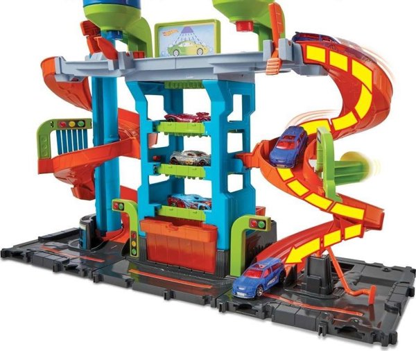 Hot Wheels City Crazy Mega Car Wash Σετ Παιχνιδιού με Αυτοκινητάκι (HDP05)