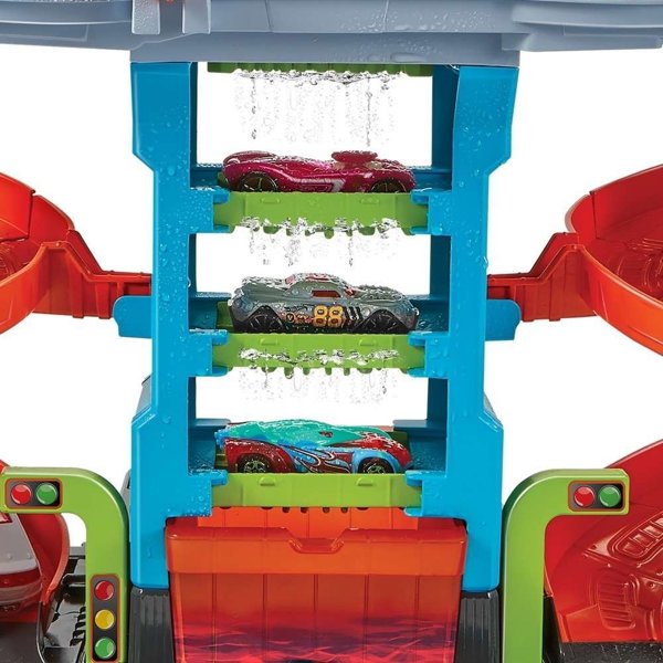 Hot Wheels City Crazy Mega Car Wash Σετ Παιχνιδιού με Αυτοκινητάκι (HDP05)
