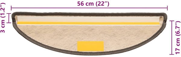 Maty na schody samoprzylepne sizal-look 30 szt. 56x17x3 cm Lumarko! Lumarko!