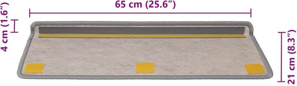 Maty na schody samoprzylepne Sisal-Look 30 szt. 65x21x4 cm Lumarko!