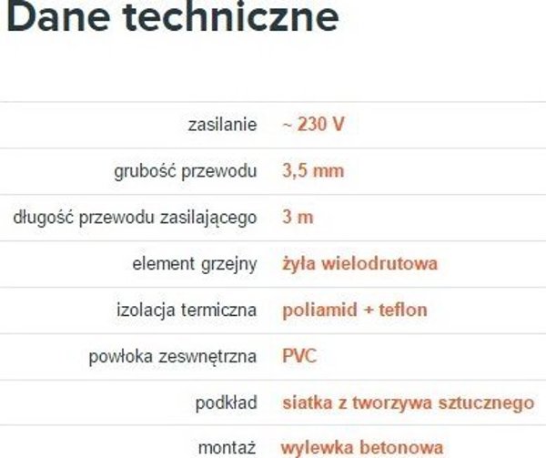 Θερμαντικό στρώμα Thermoval TV TO 50 170W/m2, 3,5m2, μονόπλευρη τροφοδοσία 230V