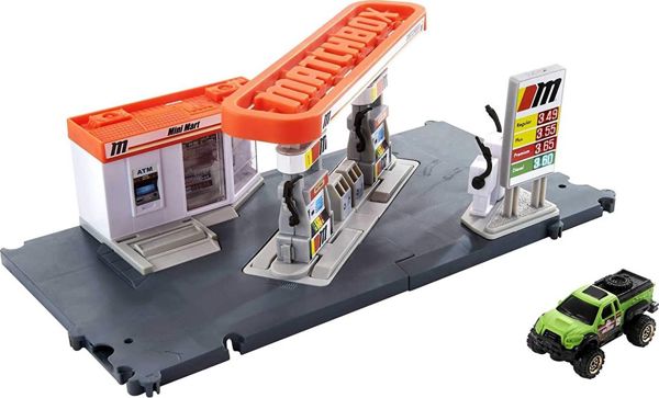 Matchbox  Prawdziwe Przygody Zestaw startowy Stacja benzynowa GVY82_GVY84