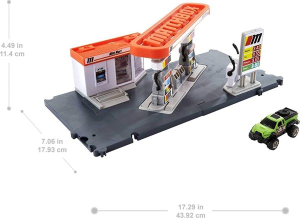Matchbox  Prawdziwe Przygody Zestaw startowy Stacja benzynowa GVY82_GVY84