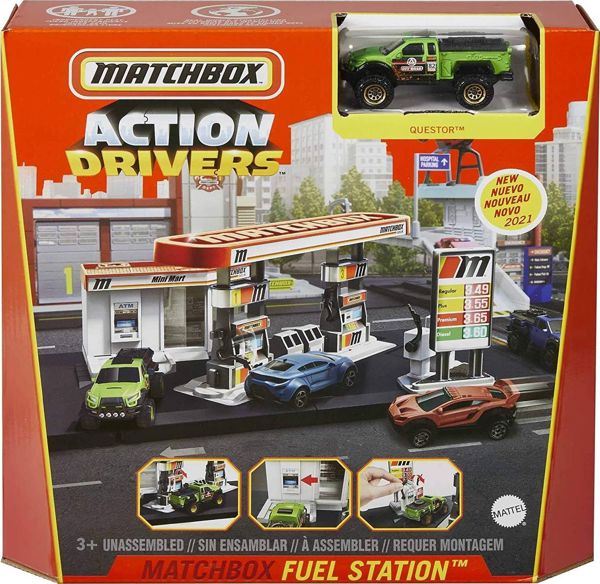 Matchbox  Prawdziwe Przygody Zestaw startowy Stacja benzynowa GVY82_GVY84