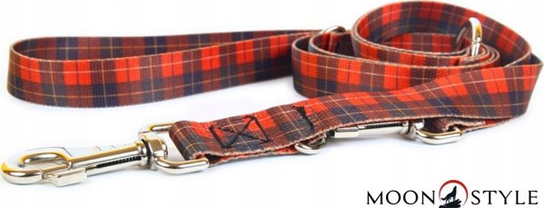 Matteo Λουρί Σκύλου Ρυθμιζόμενο Scottish Καρό 20mm/220cm