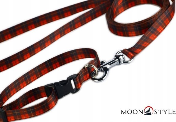 Matteo Λουρί Σκύλου Ρυθμιζόμενο Scottish Καρό 20mm/220cm
