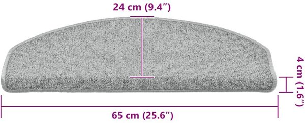 Maty na schody 30 szt. Jasnoszary 65x24x4 cm Lumarko! Lumarko!