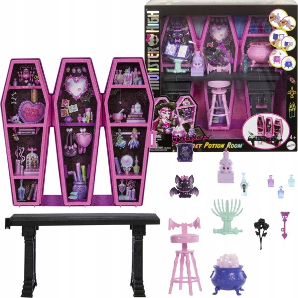 Mattel Monster High Μυστικό Δωμάτιο Ελιξιρίων Δρακουλάουρας JBF15 - Παιχνίδι Φιγούρας