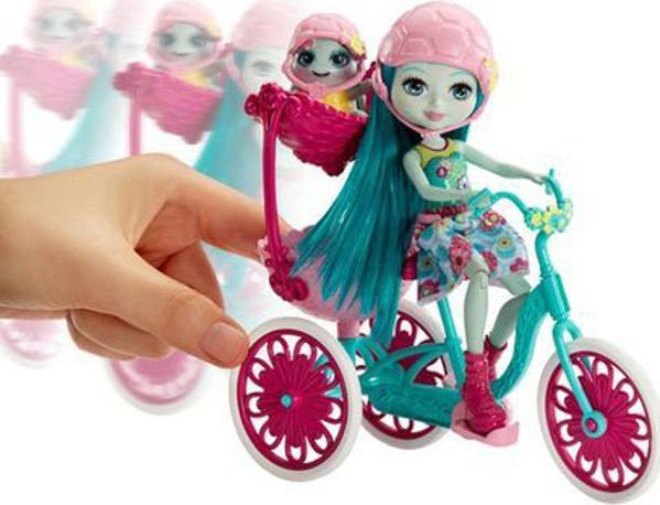Mattel Enchantimals - Ποδήλατο για δύο + κούκλα χελώνα (FJH11/FCC65)