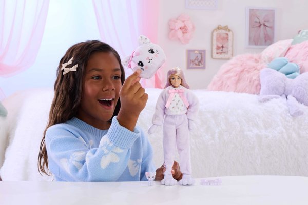 Mattel BARBIE CUTIE REVEAL CARE BEARS SWEET BOWS siurprizų rinkinys – katytė (JJP64)