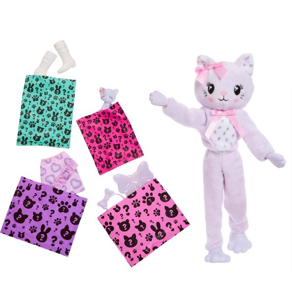 Mattel BARBIE CUTIE REVEAL CARE BEARS SWEET BOWS siurprizų rinkinys – katytė (JJP64)