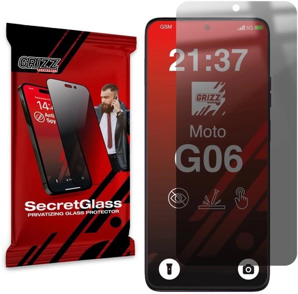 Ματ γυαλί προστασίας ιδιωτικότητας GrizzGlass SecretGlass για Motorola Moto G06