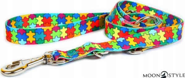 Matteo Ρυθμιζόμενο Λουρί Σκύλου Puzzle 20mm/220cm, Ανθεκτική Υφαντή Ταινία