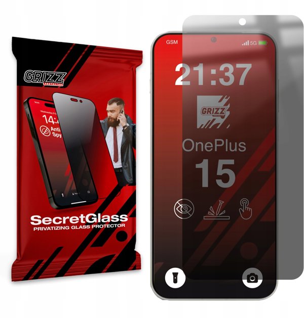 Matowe szklo prywatyzujace GrizzGlass SecretGlass do OnePlus 15