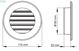 Maxpol Kratka okragla fi80 115mm biala - 023