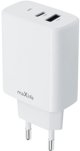 Maxlife MXTC-10-20AC PD QC charger 1x USB-C 1x USB 20W white 5907457789838