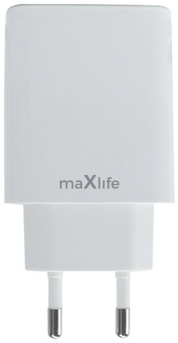 Maxlife MXTC-10-20AC PD QC charger 1x USB-C 1x USB 20W white 5907457789838