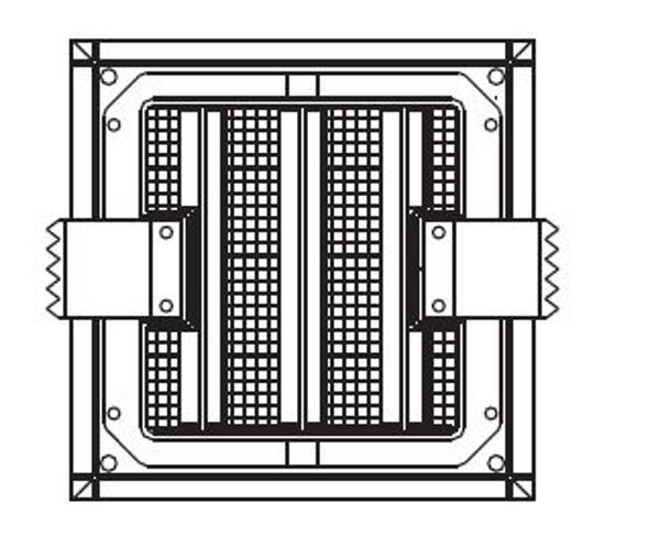 Maxpol Kratka wentylacyjna z zaluzja i siatka 175x175mm biala - 178