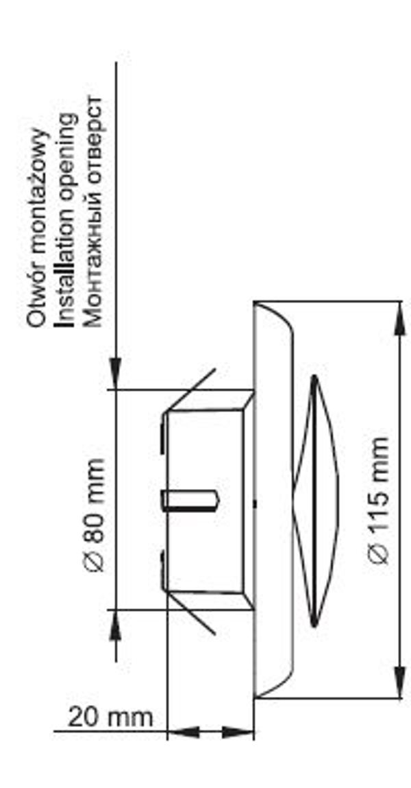Maxpol Ανεμοδιακόπτης καθολικός fi80mm λευκός - 181