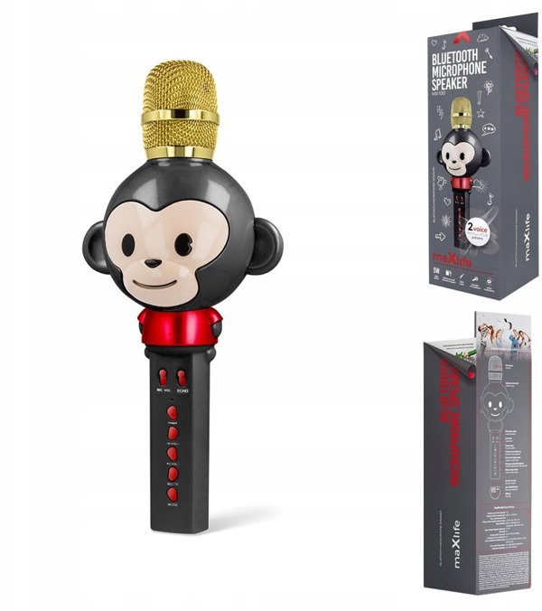 Maxlife Bluetooth microphone with speaker Animal MX-100 black 5900495852731