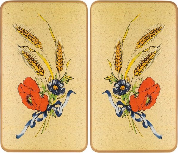 Προστατευτικές Πλάκες Κουζίνας Maximex FLOWERS, 2 τεμ, γυάλινες