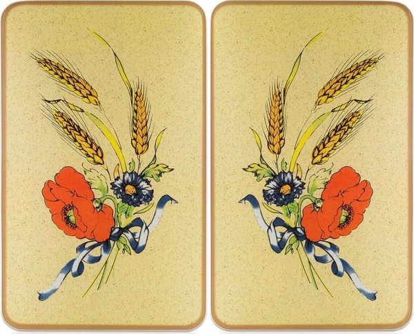 Προστατευτικές Πλάκες Κουζίνας Maximex FLOWERS, 2 τεμ, γυάλινες