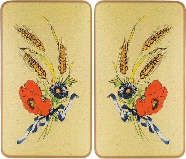 Προστατευτικές Πλάκες Κουζίνας Maximex FLOWERS, 2 τεμ, γυάλινες