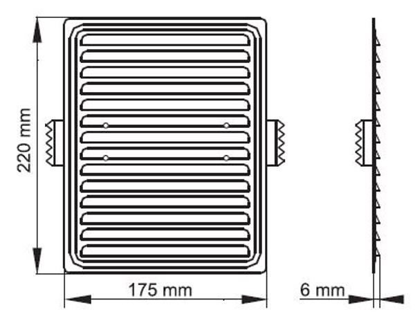 Maxpol Kratka metalowa 175x220mm brazowa uchwyt rozprezny - 307