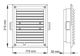 Maxpol Κουτί αερισμού με περσίδες και δίχτυ 175x215mm καφέ - 074
