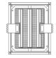 Maxpol Κουτί αερισμού με περσίδες και δίχτυ 175x215mm καφέ - 074