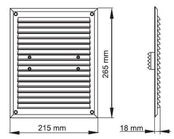 Λευκή αεραγωγός Maxpol 215x265 mm