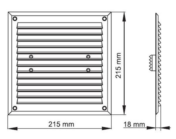 Αεραγωγός 215x215mm λευκός Maxpol