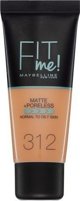 Maybelline Fit Me Υγρό Ίδρυμα Προσώπου 30ml - 312 Golden