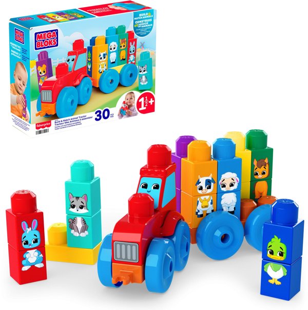 MBL TRAKTOR ZE ZWIERATKAMI POJAZD KLOCKI JKG33 3