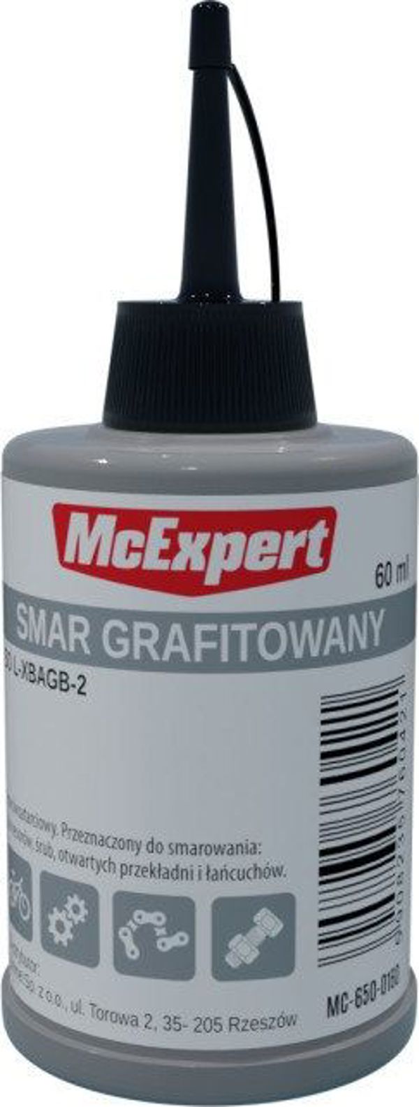 McExpert Λιπαντικό Γραφίτου σε Φιάλη με Φυσητήρα 60ml - Λίπανση για Μπουλόνια, Γρανάζια και Αλυσίδες