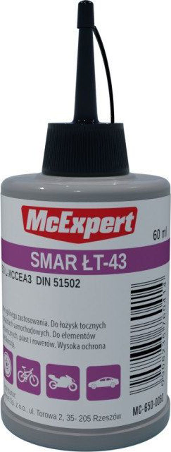 McExpert Λιπαντικό Γράσο Γενικής Χρήσης LT-43, 60ml - Για Ρουλεμάν, Μηχανικά Εξαρτήματα & Ποδήλατα