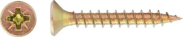 MCFIX Βίδα ξύλου γαλβανιζέ κίτρινη 3.0x35mm