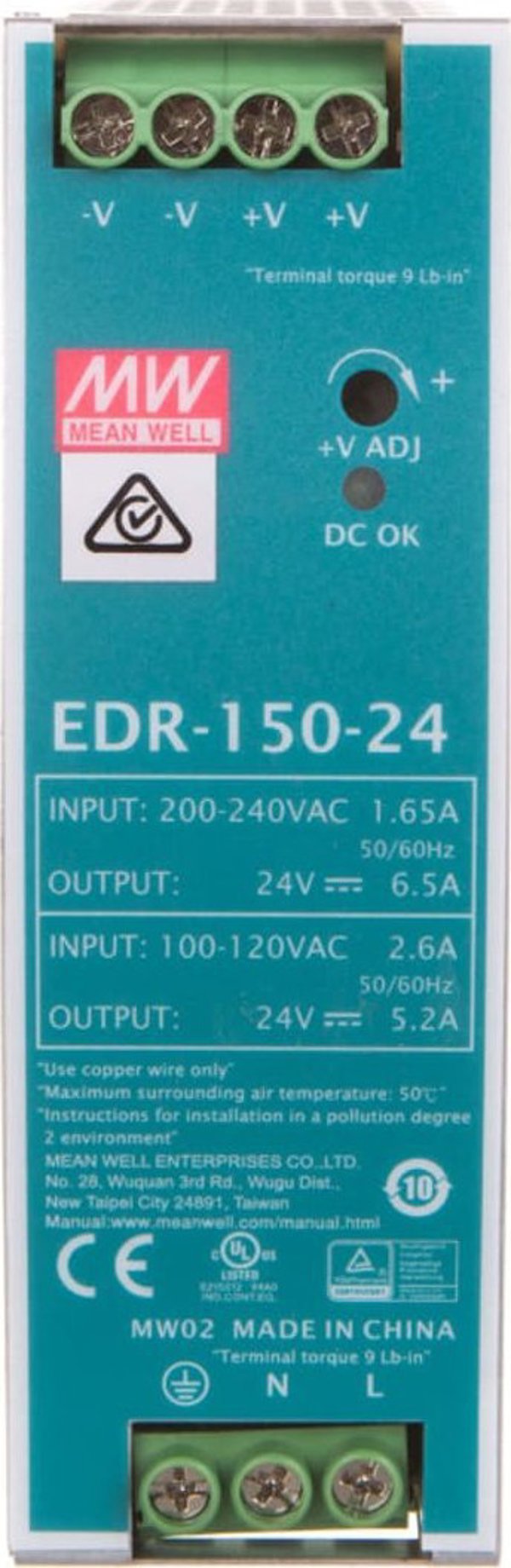 Mean Well ZASILACZ IMPULSOWY EDR-150-24 MEAN WELL