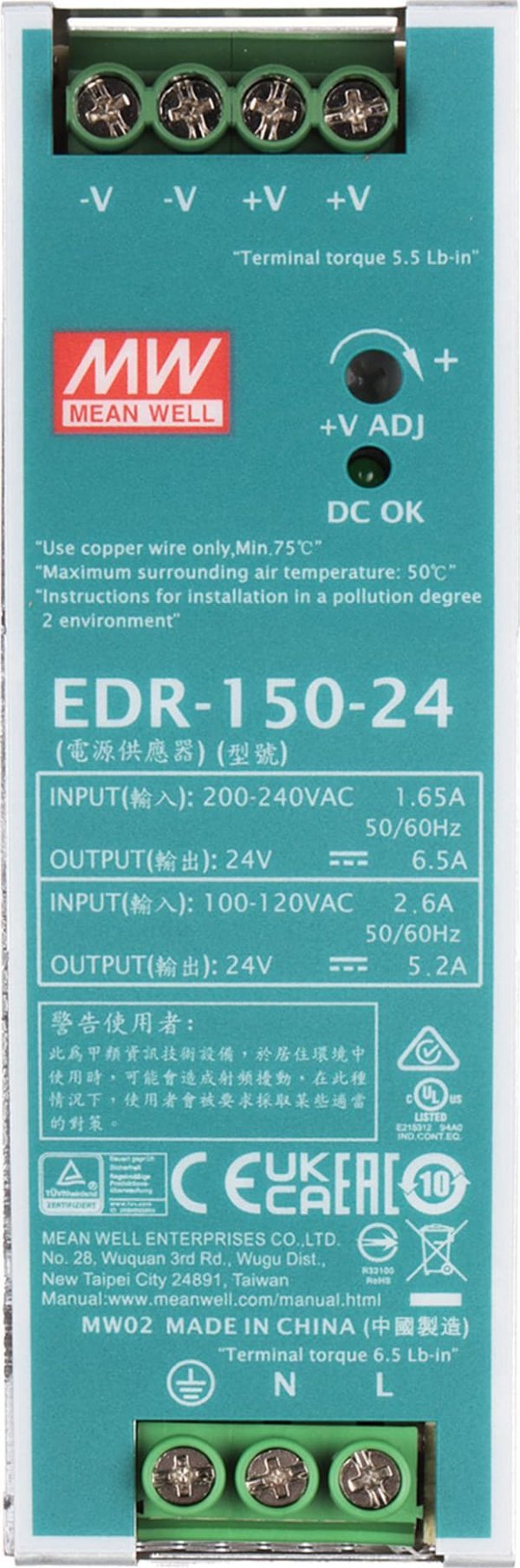 Mean Well ZASILACZ IMPULSOWY EDR-150-24 MEAN WELL