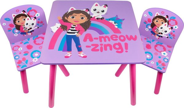 Mebelki stol i dwa krzeselka Gabby's doll house