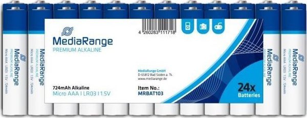 MediaRange BATTERY ALKALINE AAA 1.5V/24PCS MRBAT103 MEDIARANGE