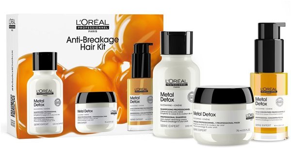 L'Oréal Professionnel Metal Detox Σετ Περιποίησης: Σαμπουάν 100ml, Μάσκα 75ml & Έλαιο 30ml