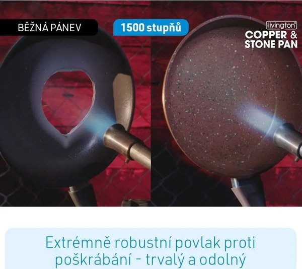 MediaShop Livington Copper & Stone Pan 28 cm