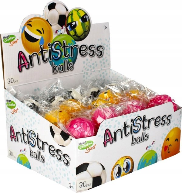 Mega Creative PILKA ANTYSTRES 6CM ZWIERZ SPORT MC 30/300/600