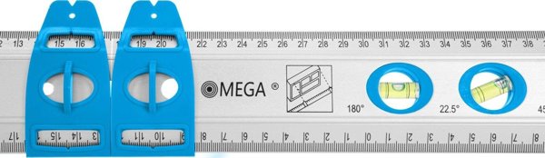 Mega Χάρακας Αλουμινίου 60 cm Καθολικός Mega - Επαγγελματικός Χάρακας Σχεδίου