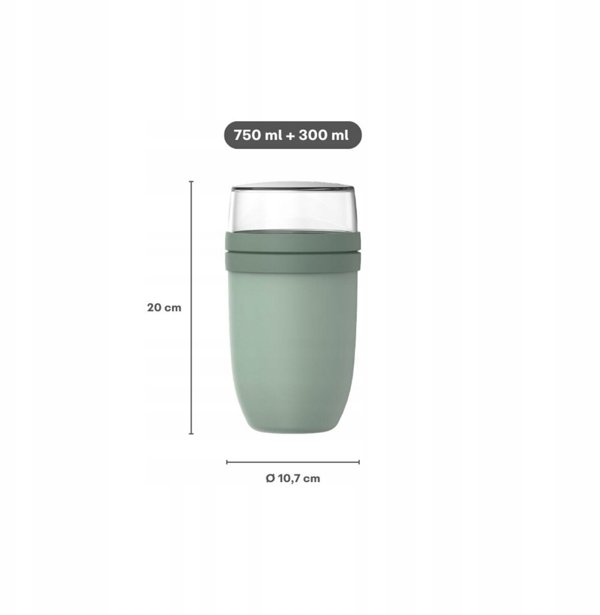 Mepal Lunch Pot Ellipse XL Δοχείο Φαγητού 750+300ml Nordic Sage